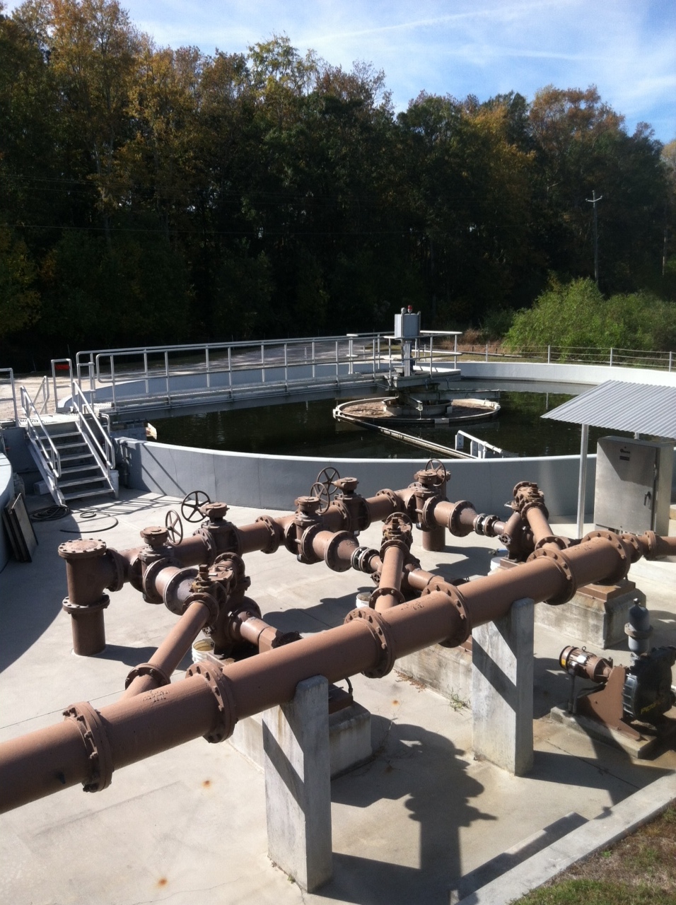 Pipes in Consolidated Utilities Larchmont treatment plant